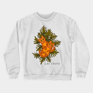 Cat fruits orange Crewneck Sweatshirt